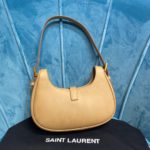 Saint Laurent Le Fermoir Hobo Bag Brown For Women 9.5in/24cm YSL 