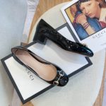 Gucci Women's Ballet Flat With Horsebit Black For Women GG