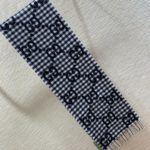 Gucci Jacquard Wool Scarf Dark Blue and Ivory Scarf 220cm/86.7in 644365 4G718 4178