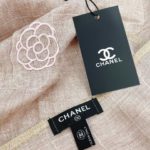 Chanel Cashmere Silk Rectangle Light Pink Scarf Large 200cm/78in