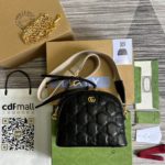 Gucci Matelasse Shoulder Bag Black For Women, Women's Bags 9in/23cm GG