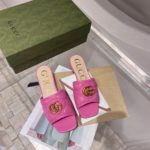 Gucci Women's Slide Sandal With Double G Pink For Women GG