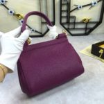 Dolce & Gabbana Medium Sicily Handbag In Dauphine Violet For Women 10.2in/26cm DG