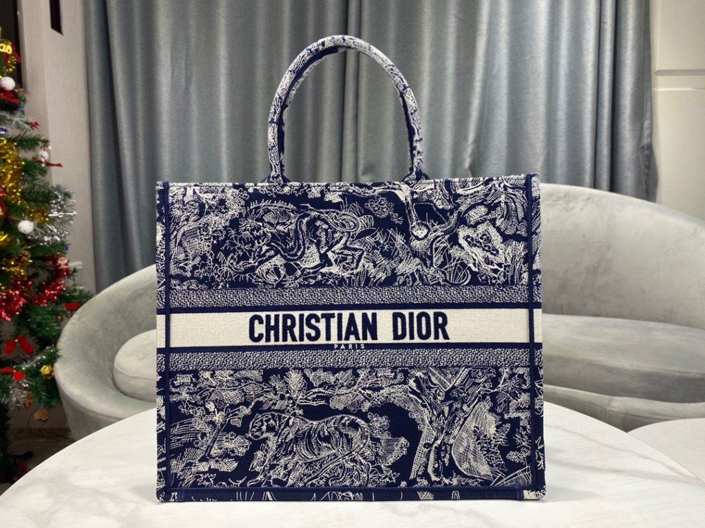 Christian Dior Large Dior Book Tote Blue Multicolor, For Women, Women’s Handbags 16.5in/42cm CD M1286ZRGO_M928