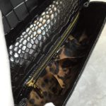 Dolce & Gabbana Medium Sicily Bag In Foiled Crocodile-Print Black For Women 10.2in/26cm DG