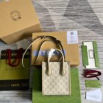 Gucci Mini Tote Bag With Interlocking G Beige For Women, Women's Bags 7.8in/20cm GG ‎671623 UULBT 9683