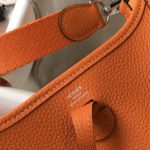 Hermes Evelyne 16 Amazone Bag Orange With Silver-Toned Hardware For Women, Women's Shoulder And Crossbody Bags 6.3in/16cm