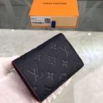 Louis Vuitton Victorine Wallet Monogram Empreinte Navy Blue/ Red For Women, Women's Wallets 4.7in/12cm LV M64577