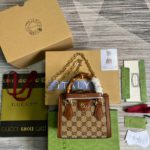 Gucci Diana Mini Tote Bag Beige For Women, Women's Bags 7.9in/20cm GG
