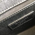 Saint Laurent Envelope Small Bag In Mix Matelassé Grain De Poudre Black For Women 8.2in/21cm YSL 600195BOW921000