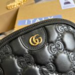 Gucci Matelasse Shoulder Bag Black For Women, Women's Bags 9in/23cm GG