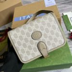 Gucci Mini Shoulder Bag With Interlocking G Beige For Women, Women's Bags 7.9in/20cm GG ‎671620 UULBT 9683