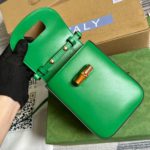 Gucci Bamboo Mini Handbag Green For Women, Women's Bags 6.2in/16cm GG
