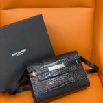 Saint Laurent Manhattan Small Shoulder Bag Black For Women 9.4in/24cm YSL
