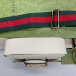 Gucci Horsebit 1955 Mini Bag White For Women, Women's Bags 8in/21cm GG 658574 18YSG 9068