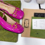 Gucci Women's Slingback With Horsebit Dark Pink For Women GG