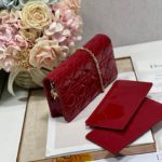 Christian Dior Lady Dior Pouch Red, For Women, Women’s Handbags 8.5in/21.5cm CD S0204OVRB_M323
