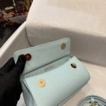 Dolce & Gabbana Small Sicily Bag In Dauphine Azure For Women 7.5in/19cm DG