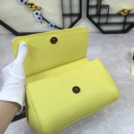 Dolce & Gabbana Medium Sicily Handbag In Dauphine Yellow For Women 10.2in/26cm DG