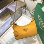 Prada Re-Edition 2005 Re-Nylon Mini Bag Yellow For Women, Women's Bags 8.6in/22cm