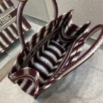 Christian Dior Medium Dior Book Tote Red D-Stripes Embroidery For Women 36cm/16.5in CD