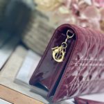 Christian Dior Lady Dior Pouch Maroon, For Women, Women’s Handbags 8.5in/21.5cm CD