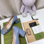 Gucci Women's Mid-Heel Ballet Flat With Horsebit Jade Green For Women GG