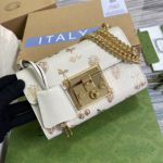 Gucci Padlock Small Gucci Strawberry Shoulder Bag White For Women, Women's Bags 7.9in/20cm GG