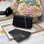 Christian Dior Lady Dior Pouch Black, For Women, Women’s Handbags 8.5in/21.5cm CD S0204SLOI_M989