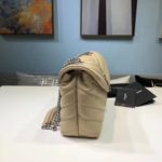 Saint Laurent Loulou Small Chain Bag In Matelassé "Y" Beige For Women 9.8in/23cm YSL 