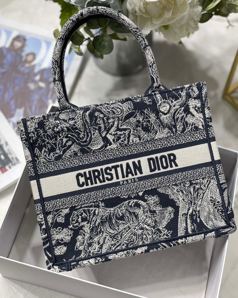 Christian Dior Small Dior Book Tote Blue, For Women, Women’s Handbags 26.5cm/10.5in CD M1265ZRGO_M928