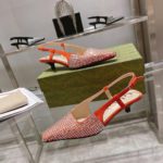 Gucci Women's GG Slingback Pump Orange For Women GG
