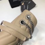 Saint Laurent Loulou Small Chain Bag In Matelassé "Y" Beige For Women 9.8in/23cm YSL 