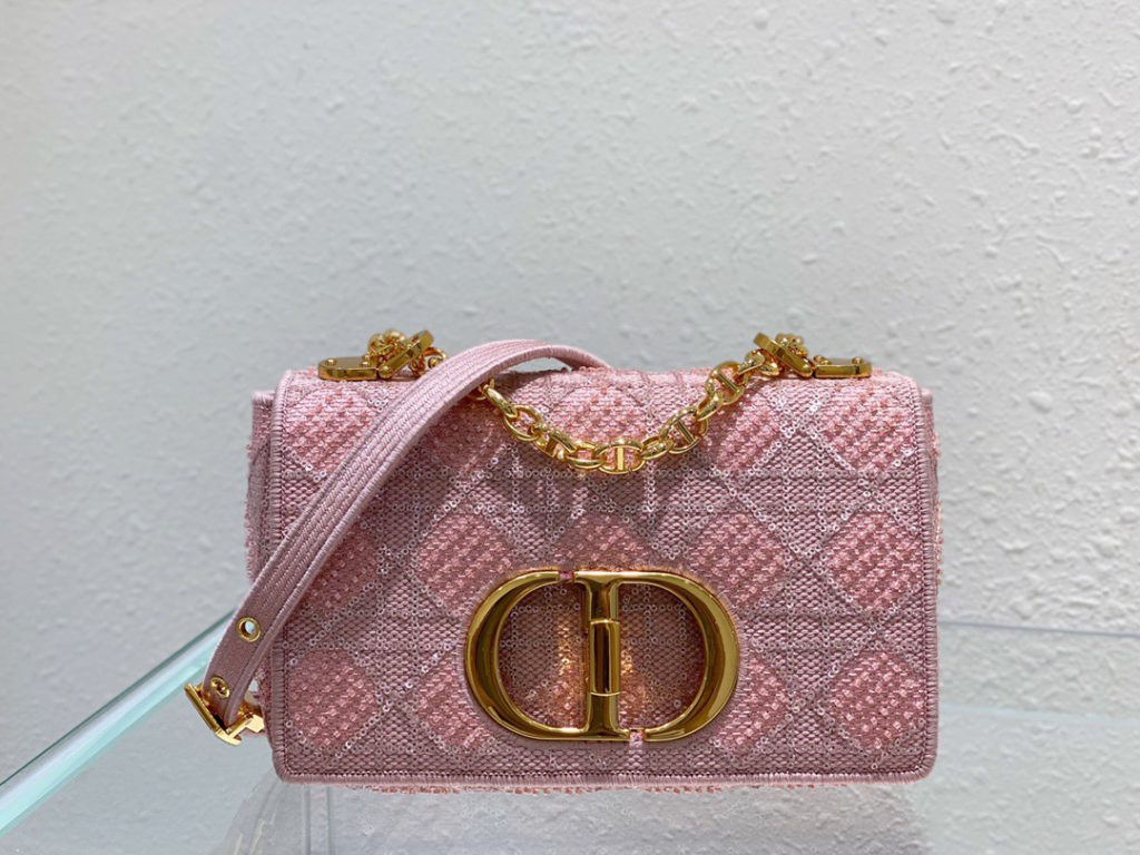 Christian Dior Medium Dior Caro Bag Pink, For Women, Women’s Handbags 25.5cm/10in CD