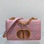 Christian Dior Medium Dior Caro Bag Pink, For Women, Women’s Handbags 25.5cm/10in CD