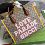 Gucci Love Parade Gucci Tote Bag Yellow For Women, Women's Bags 12.2in/31cm GG