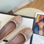 Gucci Women's Ballet Flat With Horsebit Pink For Women GG