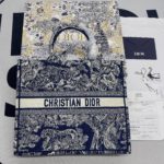 Christian Dior Large Dior Book Tote Blue Multicolor, For Women, Women’s Handbags 16.5in/42cm CD M1286ZRGO_M928