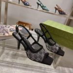 Gucci Women's GG Slingback Mid-Heel Pump Black For Women GG