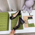 Gucci Women's Mid-Heel Ballet Flat With Horsebit Black For Women GG