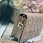 Christian Dior Lady Dior Pouch Beige, For Women, Women’s Handbags 8.5in/21.5cm CD S0204OVRB_M45M