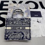 Christian Dior Small Dior Book Tote Blue, For Women, Women’s Handbags 26.5cm/10.5in CD M1265ZRGO_M928