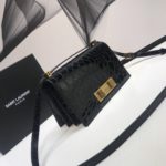Saint Laurent Cassandra Small Crossbody Bag With Stone Print Black For Women 7.4in/19cm YSL
