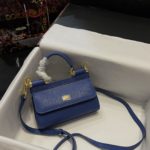 Dolce & Gabbana Small Sicily Bag In Dauphine Blue For Women 7.5in/19cm DG BB7116A100180648