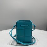 Bottega Veneta Mini Cassette Bucket Bag Blue, For Women, Women's Bags 5.5in/14cm