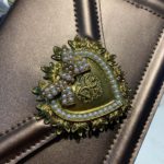 Dolce & Gabbana Small Devotion Bag In Mordore Nappa Antique Brass For Women 7.5in/19cm DG