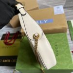 Gucci Marmont Half Moon Shaped Mini Bag White For Women, Women's Bags 8.5in/22cm GG ‎699514 DTDHT 9022