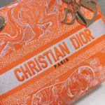 Christian Dior Medium Lady D-Lite Bag Orange, For Women, Women’s Handbags 24cm/9.5in CD M0565OROC_M057