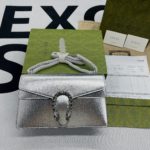 Gucci Dionysus Small Shoulder Bag Silver For Women, Women's Bags 10in/26cm GG 499623 1TRBN 8173