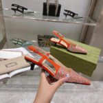 Gucci Women's GG Slingback Pump Orange For Women GG